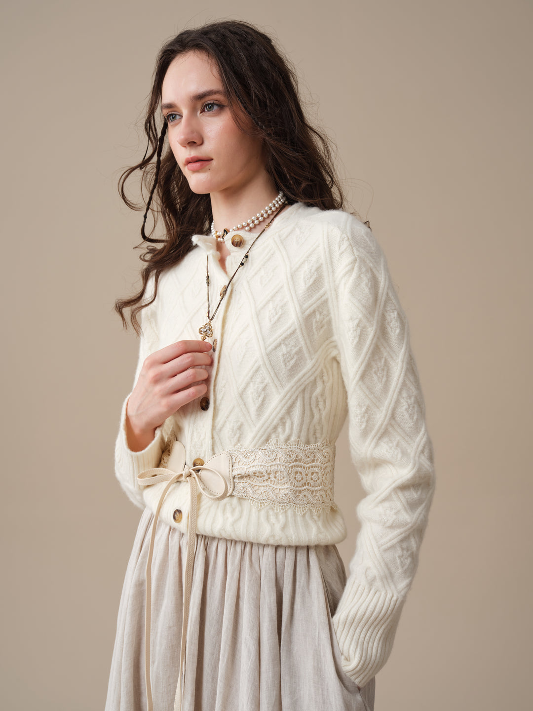 Flurry 17 | 100% Wool Sculptured Knitwear Cardigan