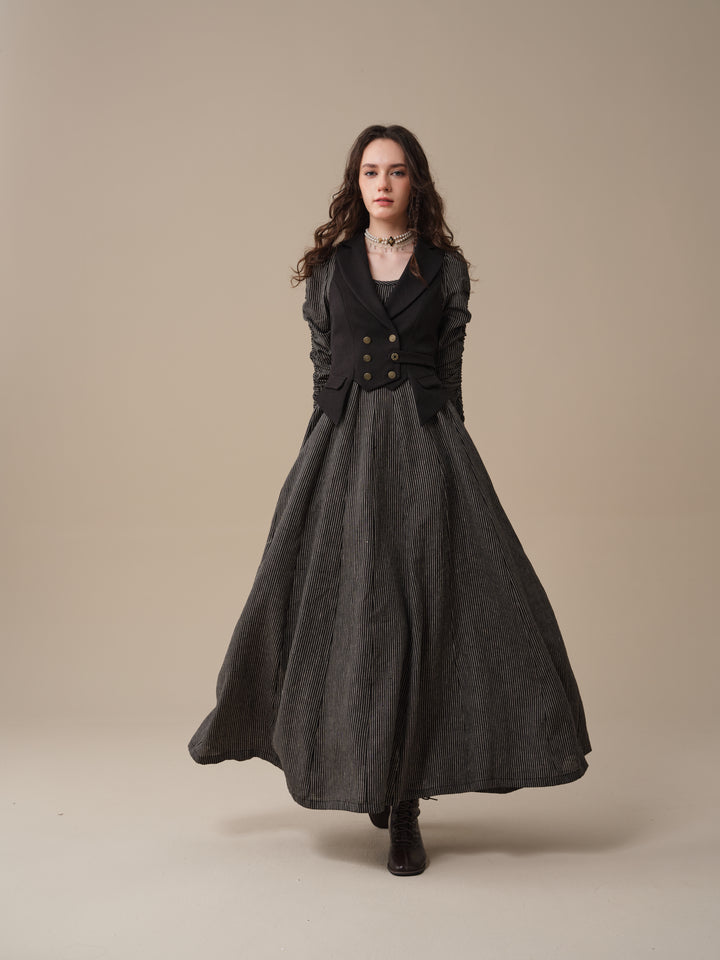 Crystal 17 | Victorian maxi linen dress