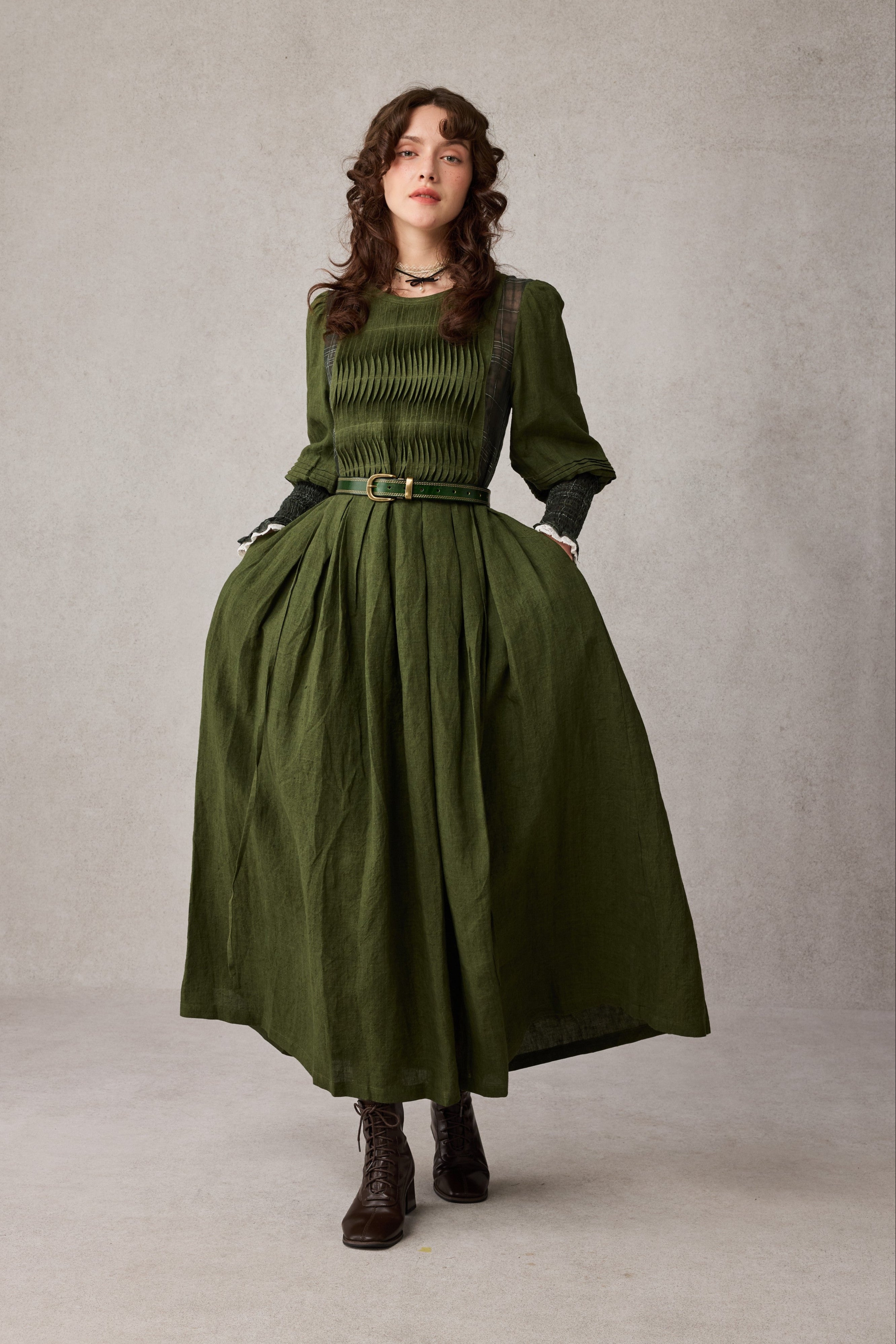 ワンピース mina perhonen lehti Dress 2022aw minä perhonen Dress Online Shop to Worldwide