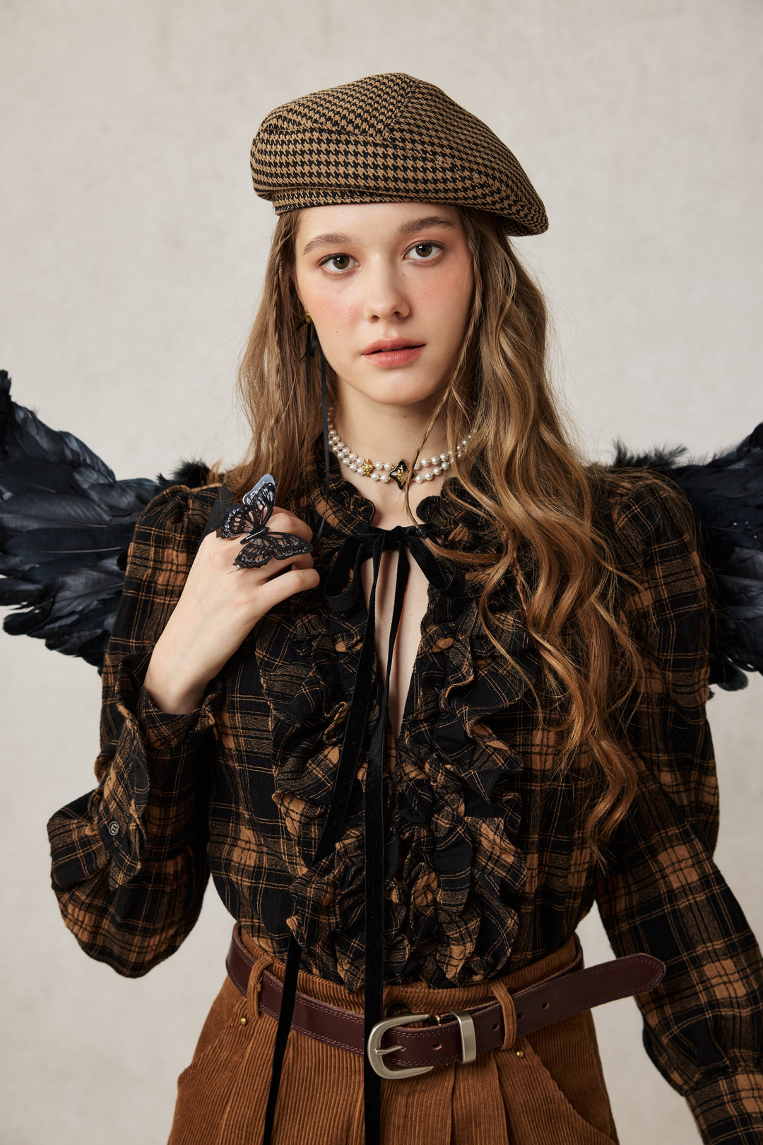 Annie 22 | 100% Wool Puff Sleeve Shirt Blouse