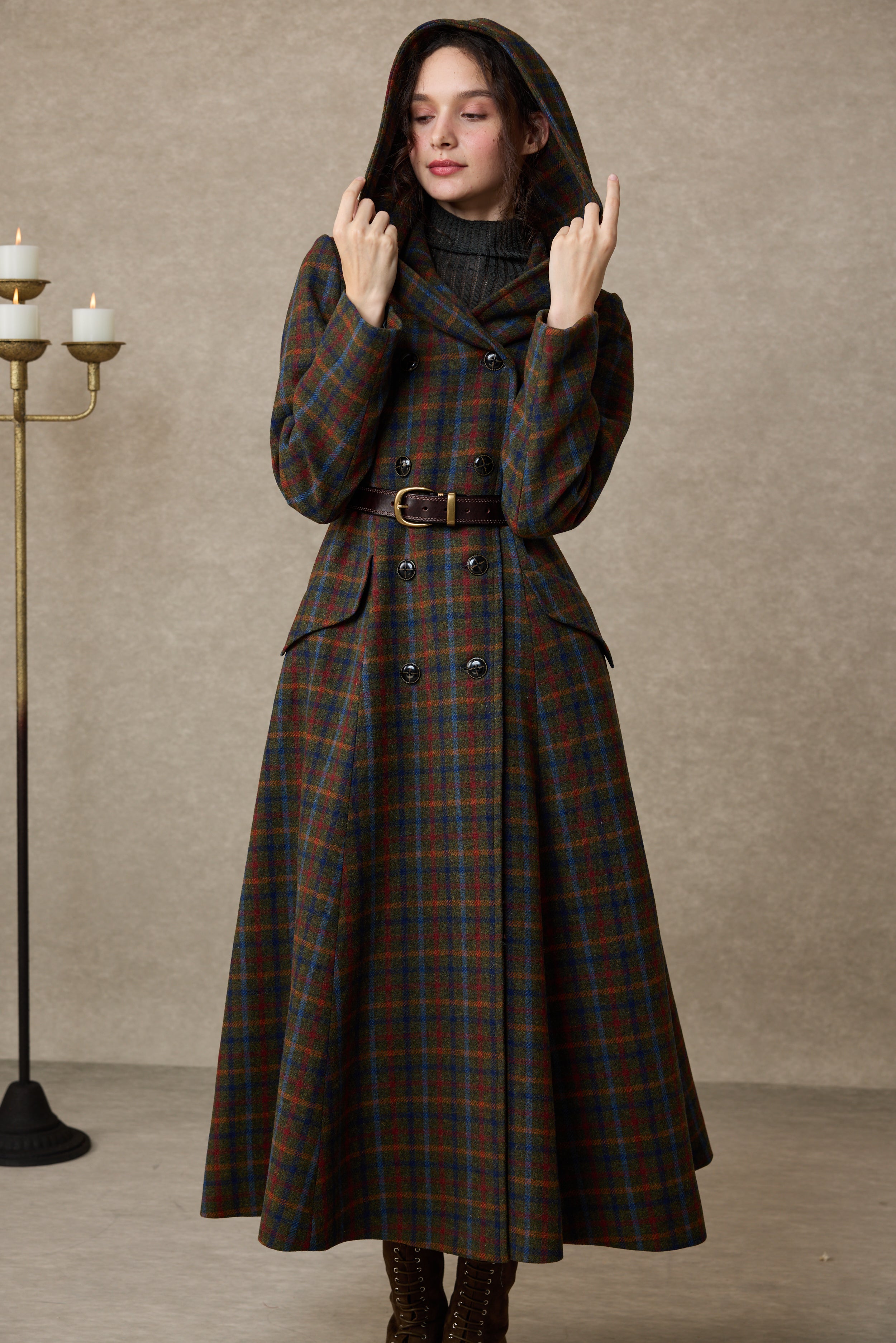 Trista 24 | 100% twill wool hooded coat – Linennaive