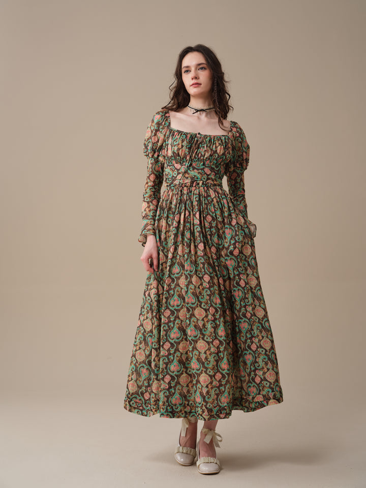 Paisley 11 | Elegant Floral Linen Dress