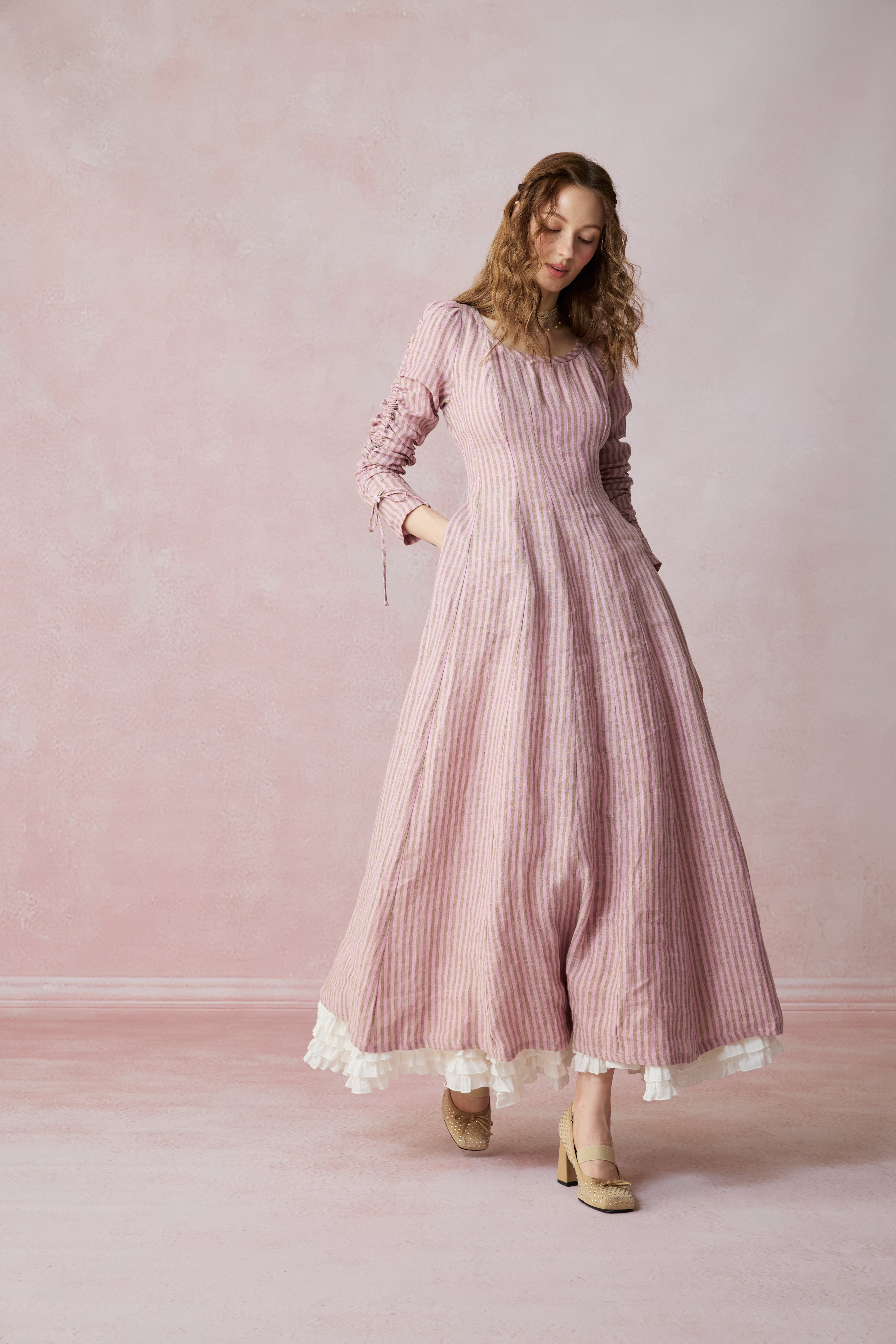 Crystal 17 | Victorian maxi linen dress – Linennaive