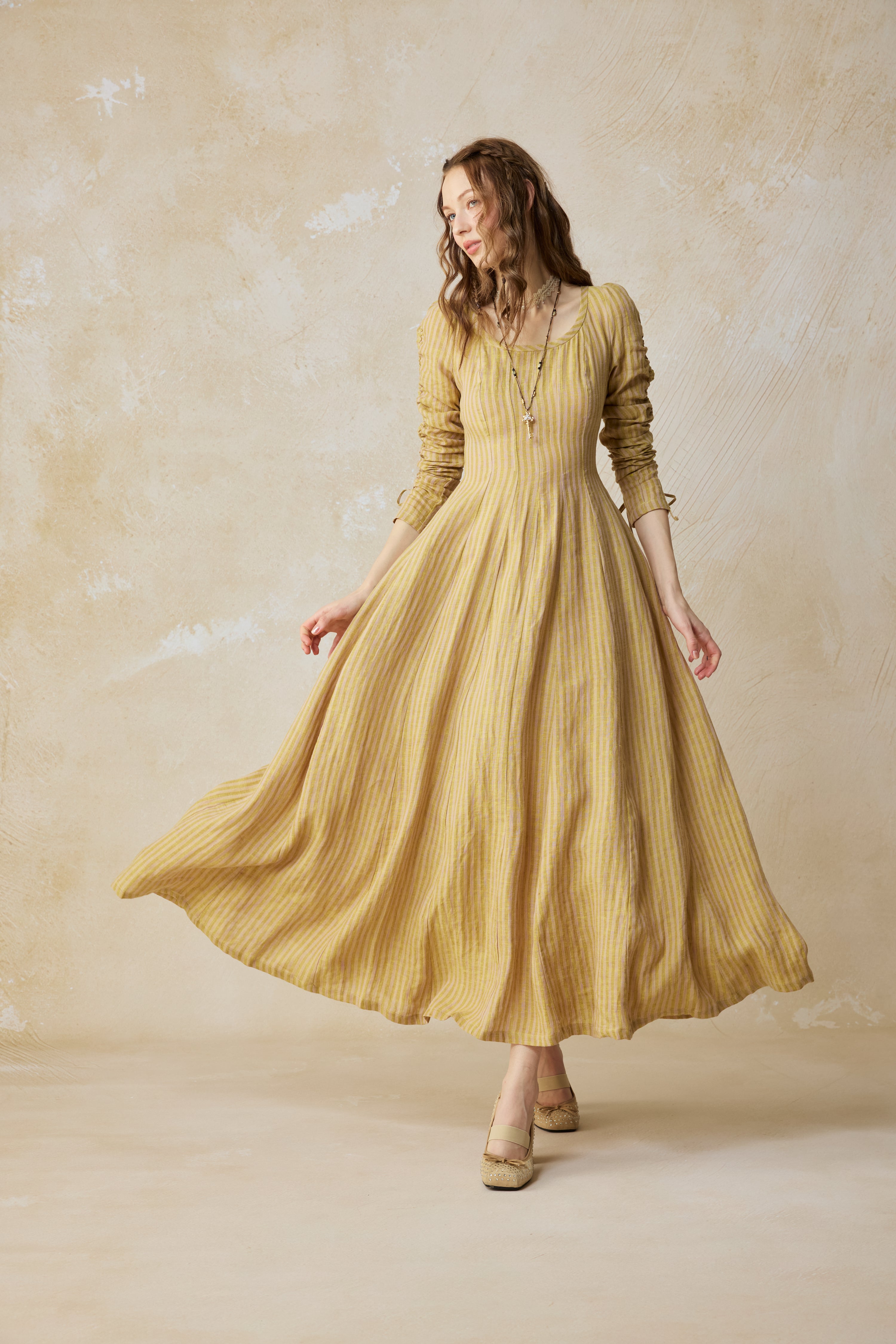 Crystal 17 | Victorian maxi linen dress – Linennaive