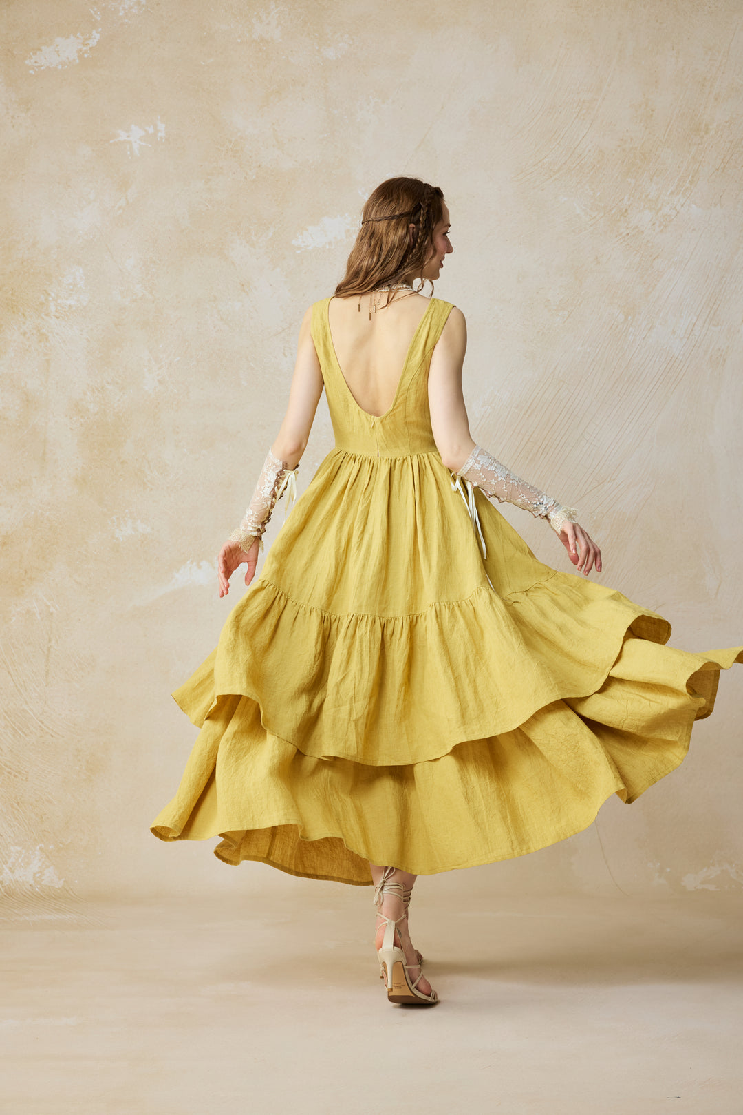 Amélia 29 |Victorian linen dress & skirt （2 pieces)