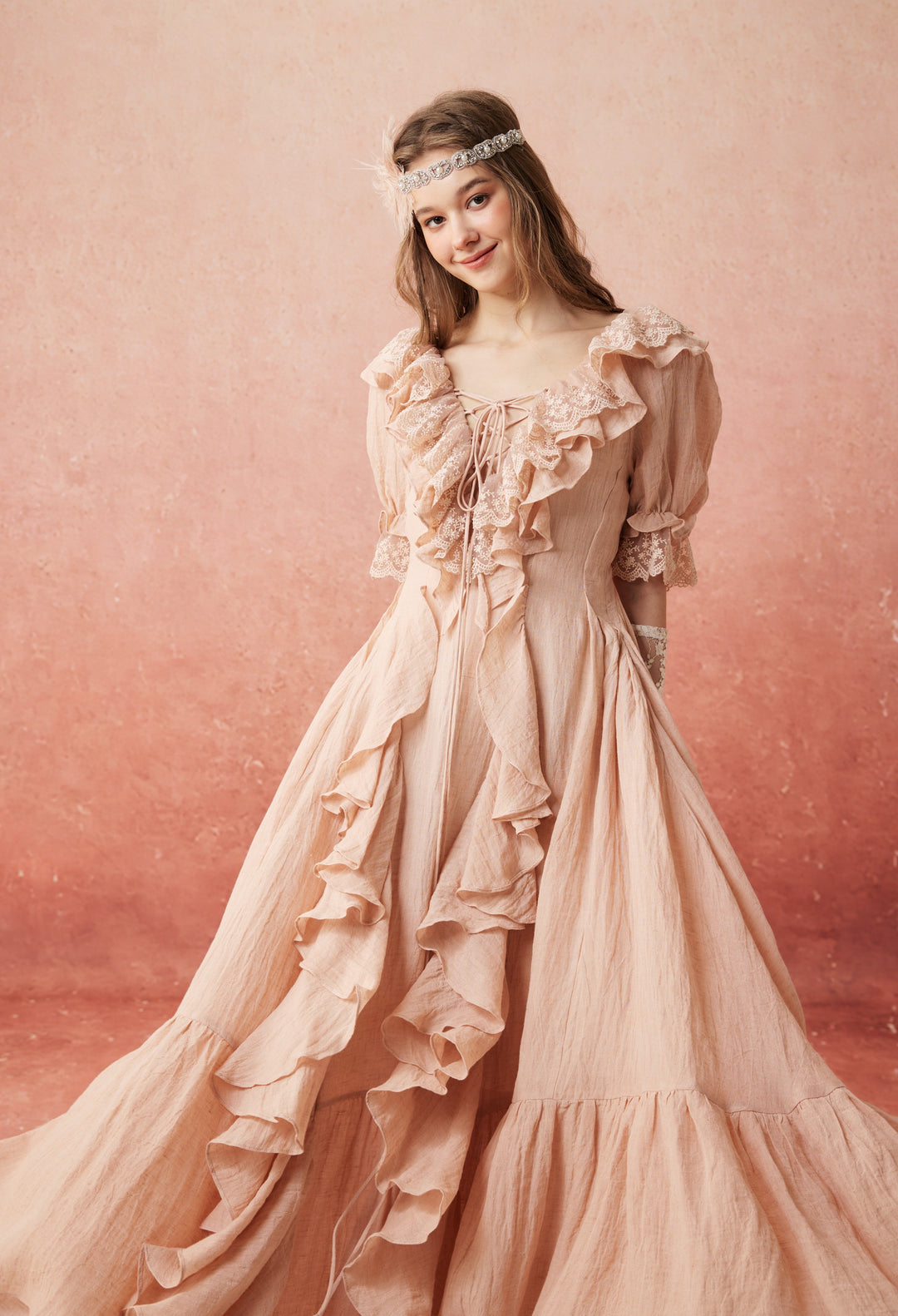 Dewdrops 16 | Maxi Linen Dress Gown