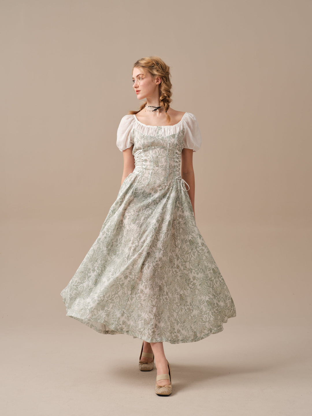 YLANG 18 | Cinderella Linen Dress Blue / XL YLANG 18 | Cinderella Linen Dress Blue / XL