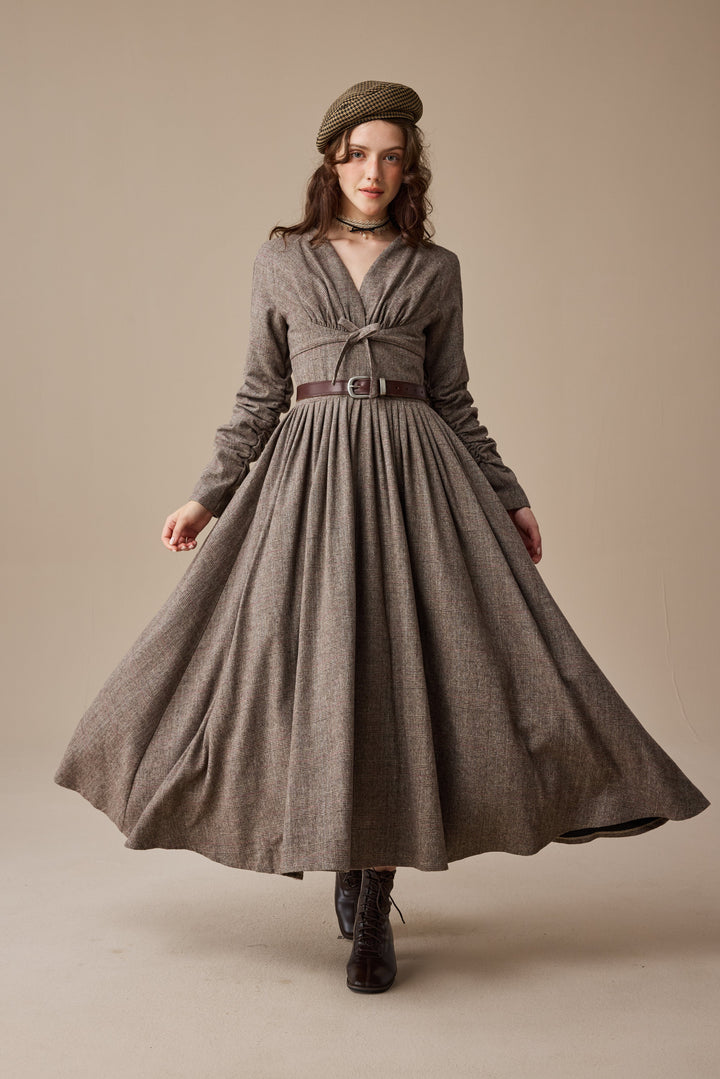 Bette 24 |Gingham 100% Wool Dress