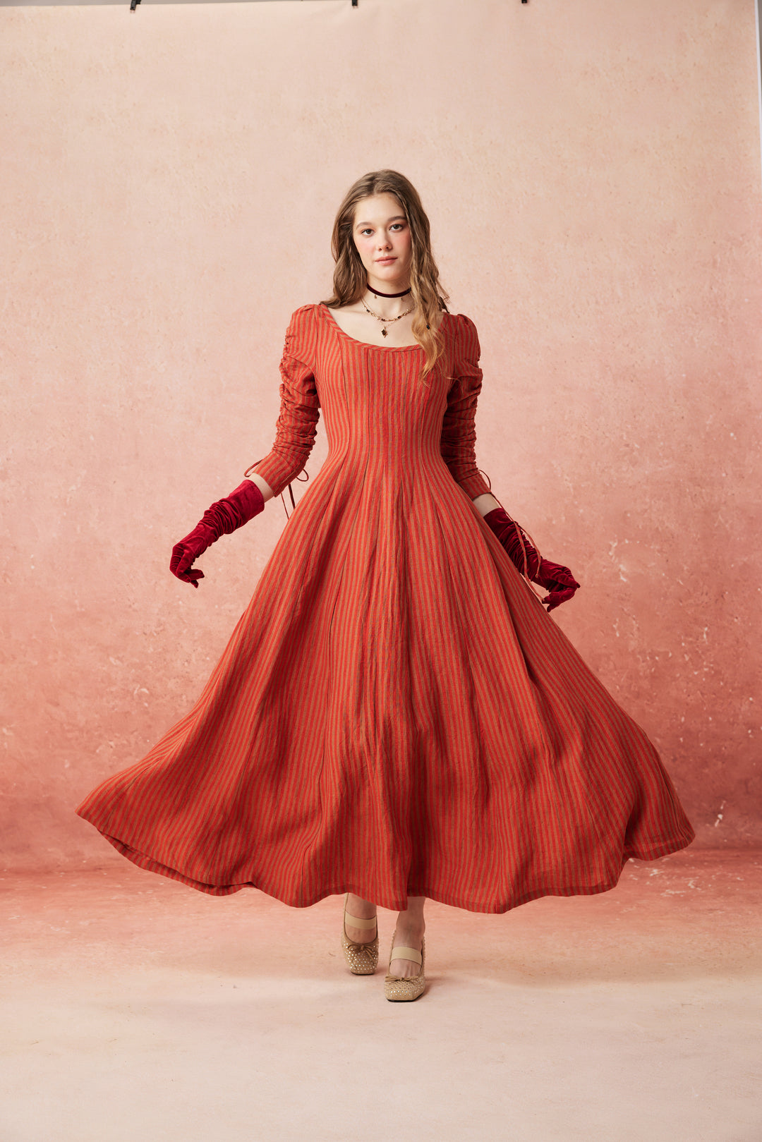 Crystal 17 | Victorian maxi linen dress