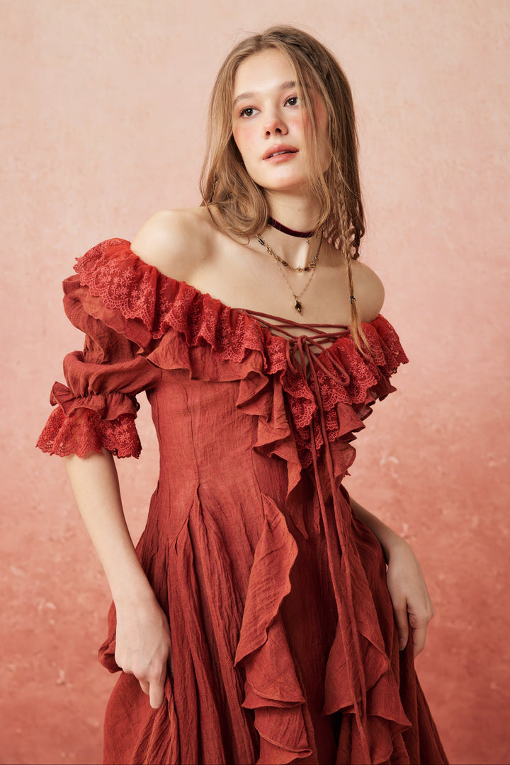 Dewdrops 16 | Maxi Linen Dress Gown