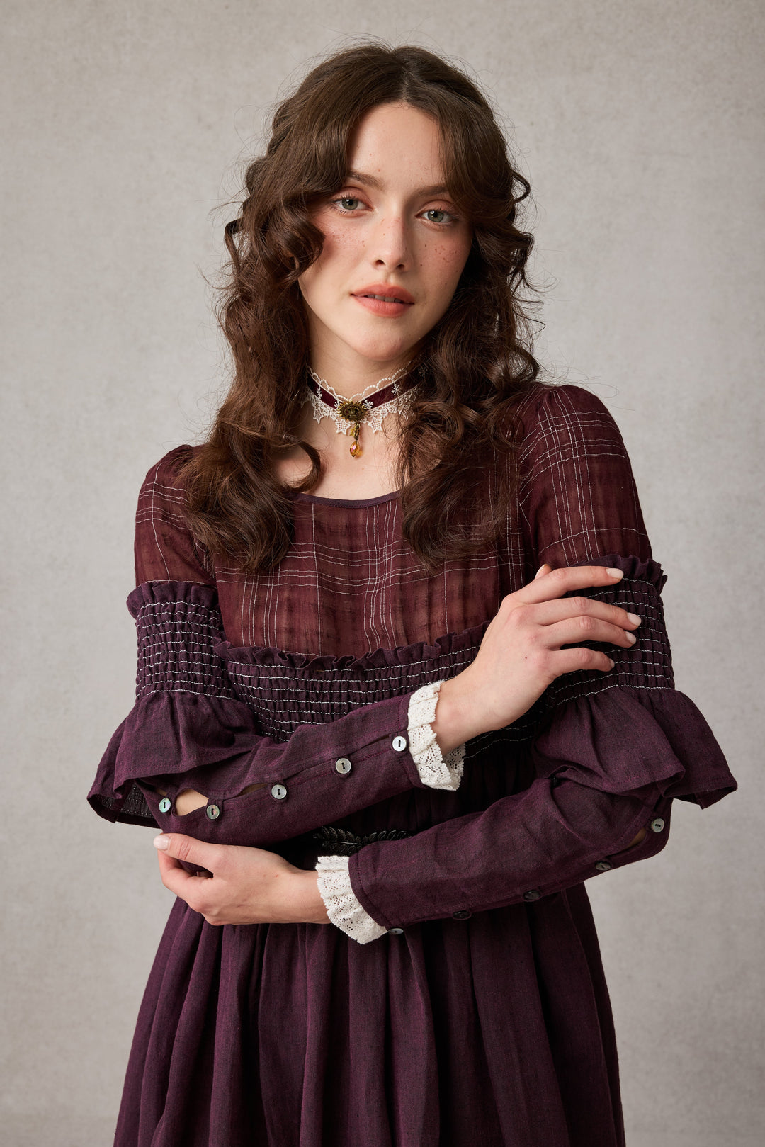 Orchid 19 |romantic linen gown