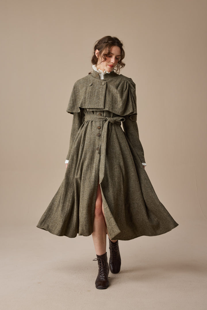 Wendy 15 | 100% Wool Dress & Cape (2 pieces)