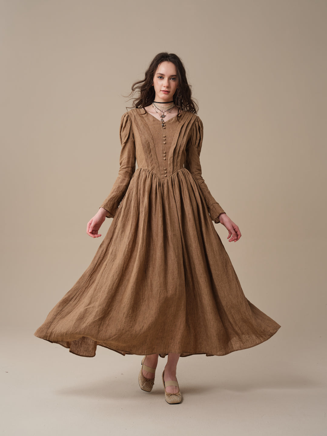 Madder 05 | Tailored Linen Corset Dress