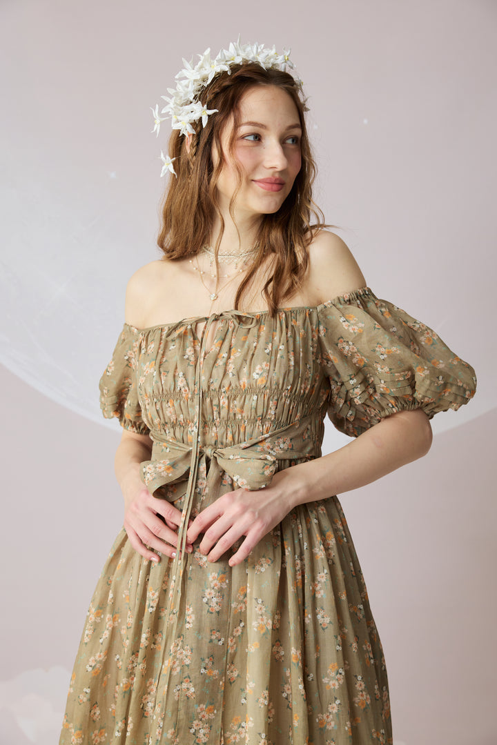 Alice 19 | Floral linen dress