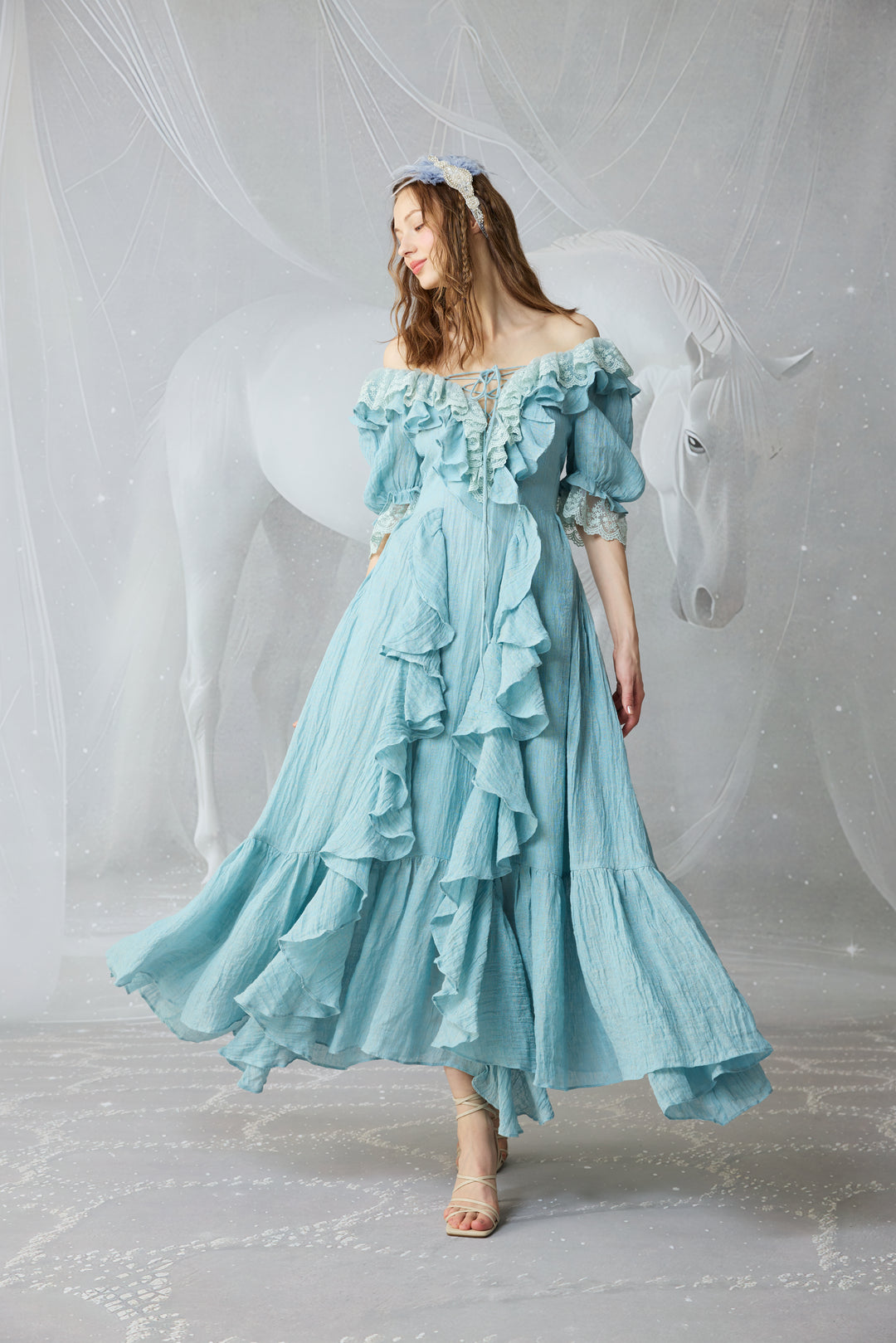 Dewdrops 16 | Maxi Linen Dress Gown