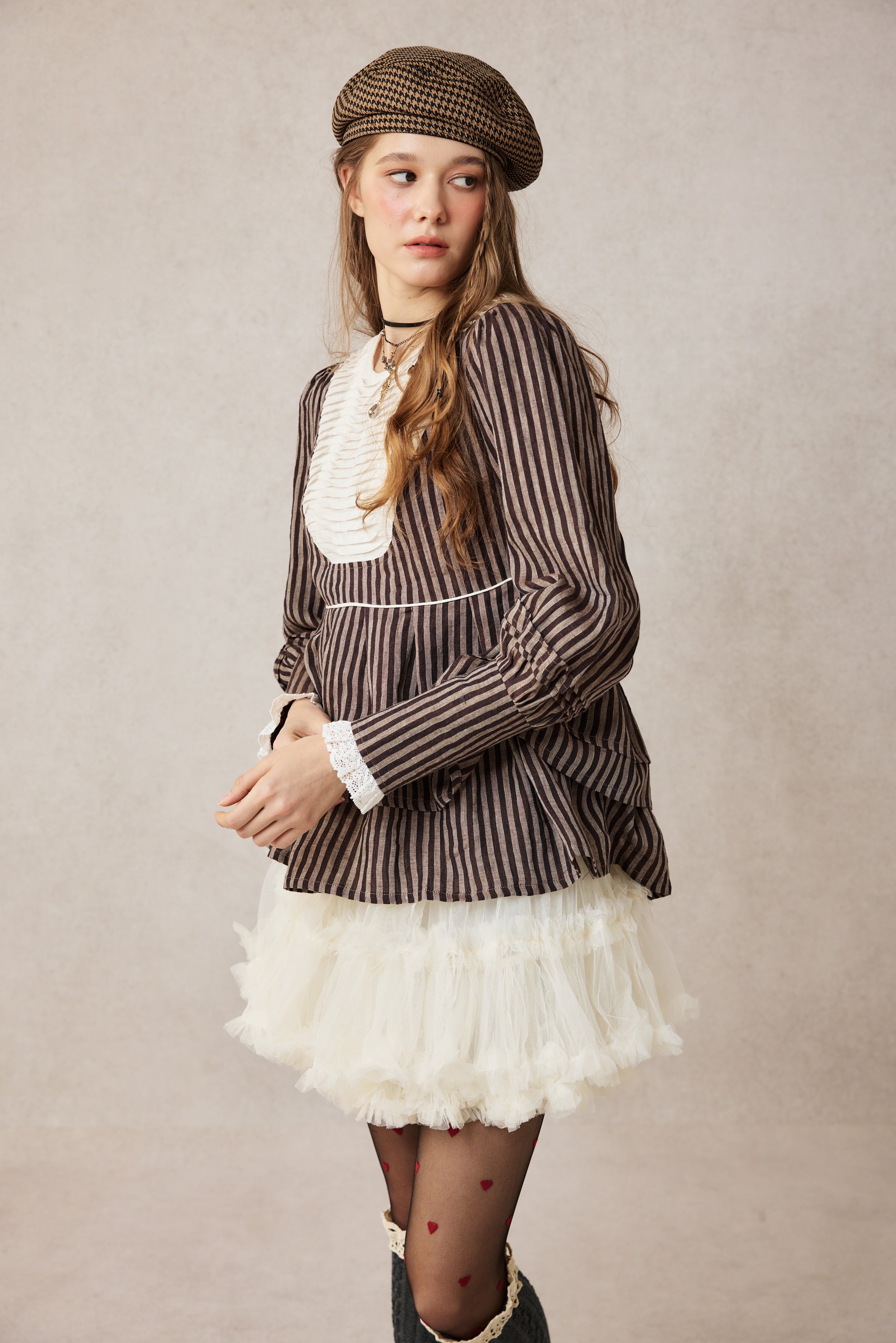 Lydia 18 | Linen Pintucked Puff Sleeve Blouse – Linennaive