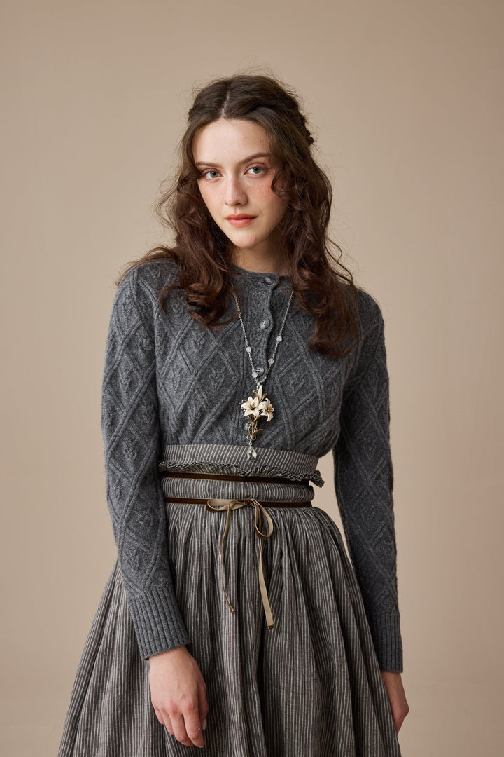 Bruna 17 |Striped Linen Skirt