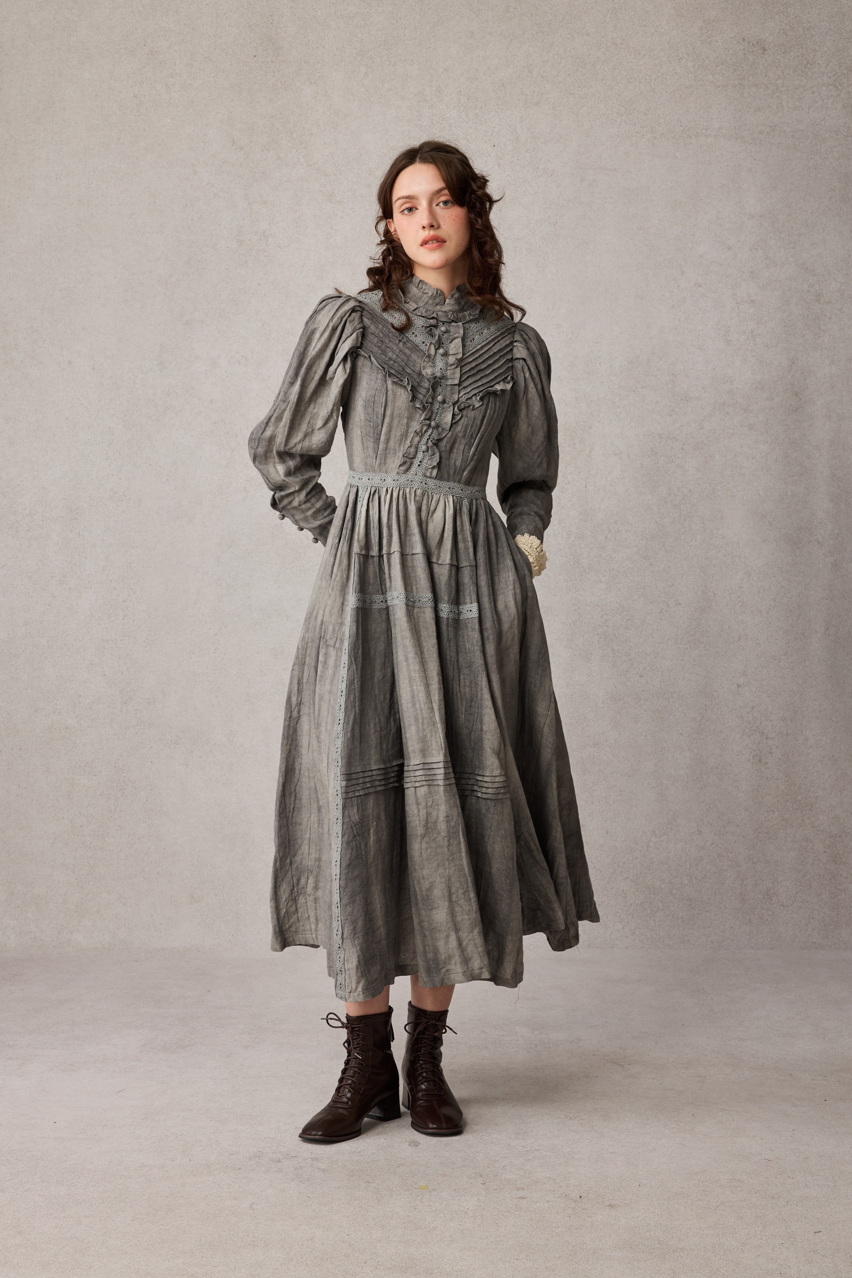 MARY 18 | VINTAGE LINEN DRESS GOWN – Linennaive