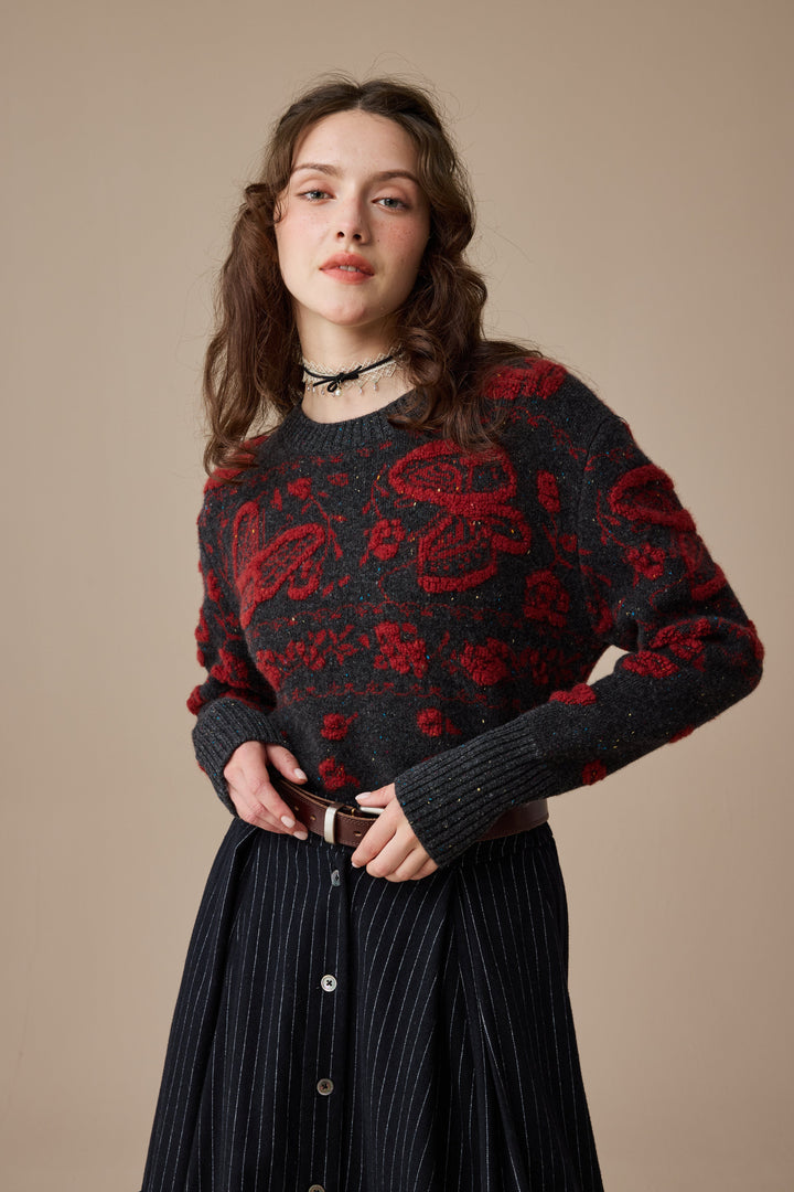 Nutcracker 24 |100% Wool Floral Jumper Sweater