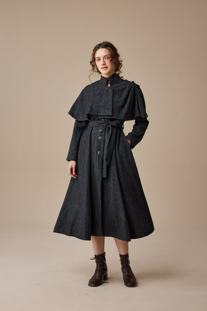 Wendy 15 | 100% Wool Dress & Cape (2 pieces)