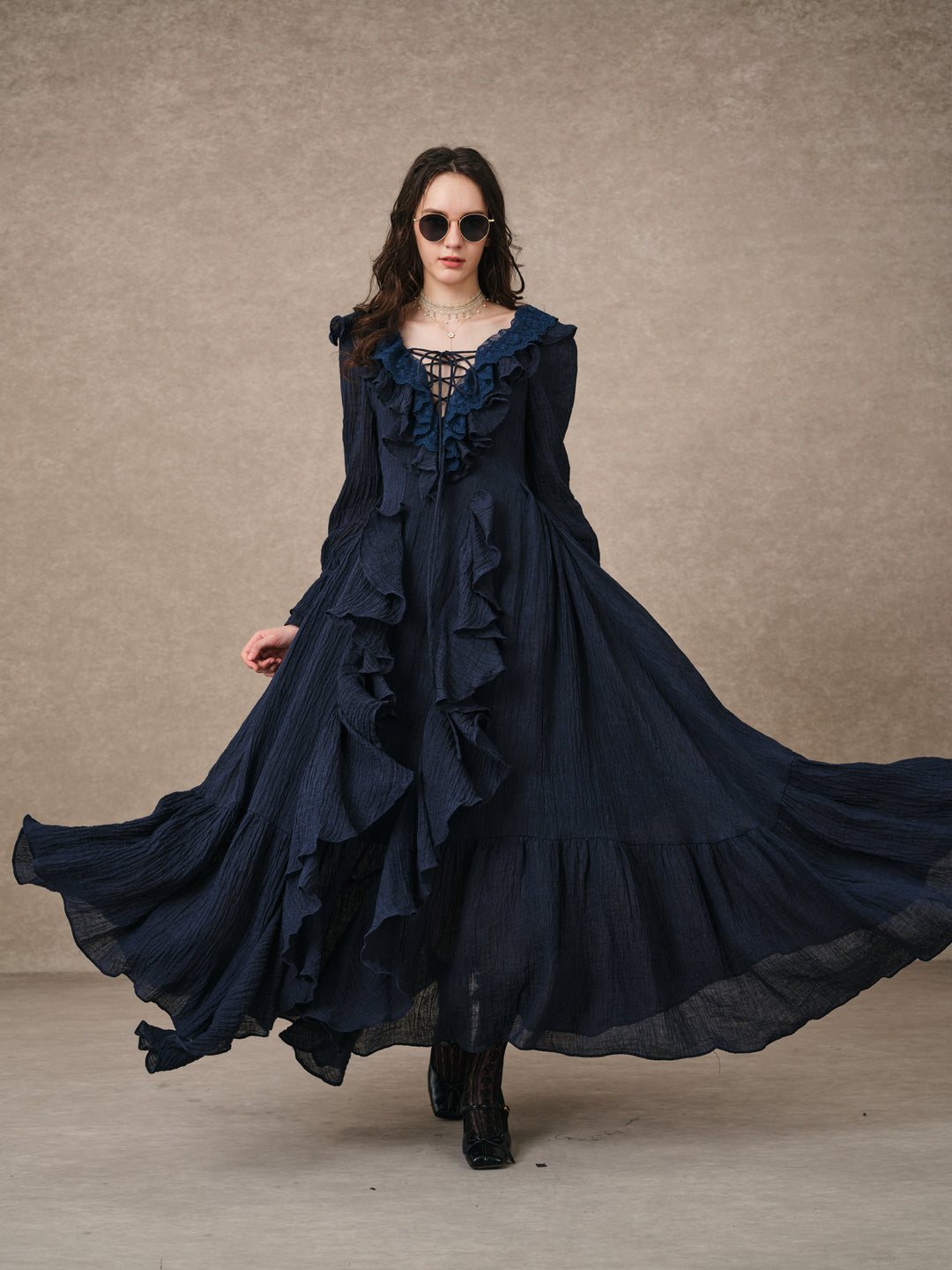 Dewdrops 16 | Maxi Linen Dress Gown