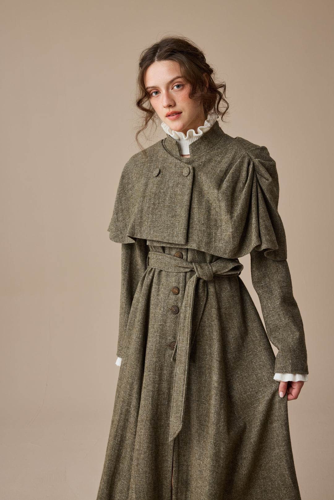 Wendy 15 | 100% Wool Dress & Cape (2 pieces)