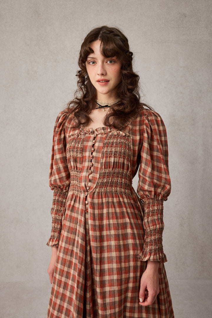 Jasmine 21 |smocking linen dress