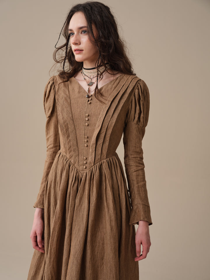 Madder 05 | Tailored Linen Corset Dress