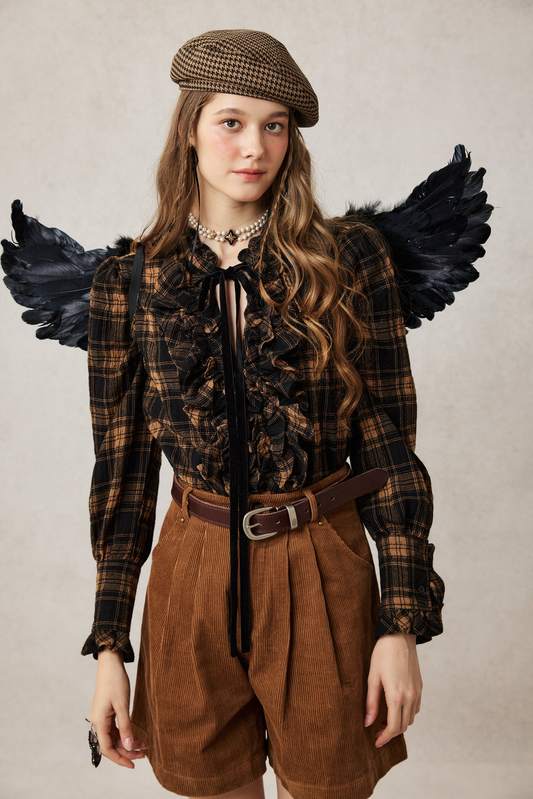 Annie 22 | 100% Wool Puff Sleeve Shirt Blouse