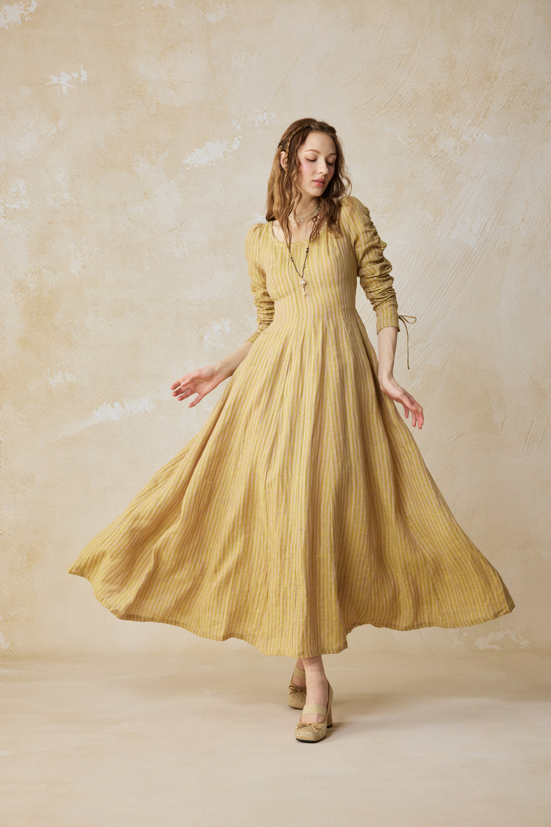 Crystal 17 | Victorian maxi linen dress