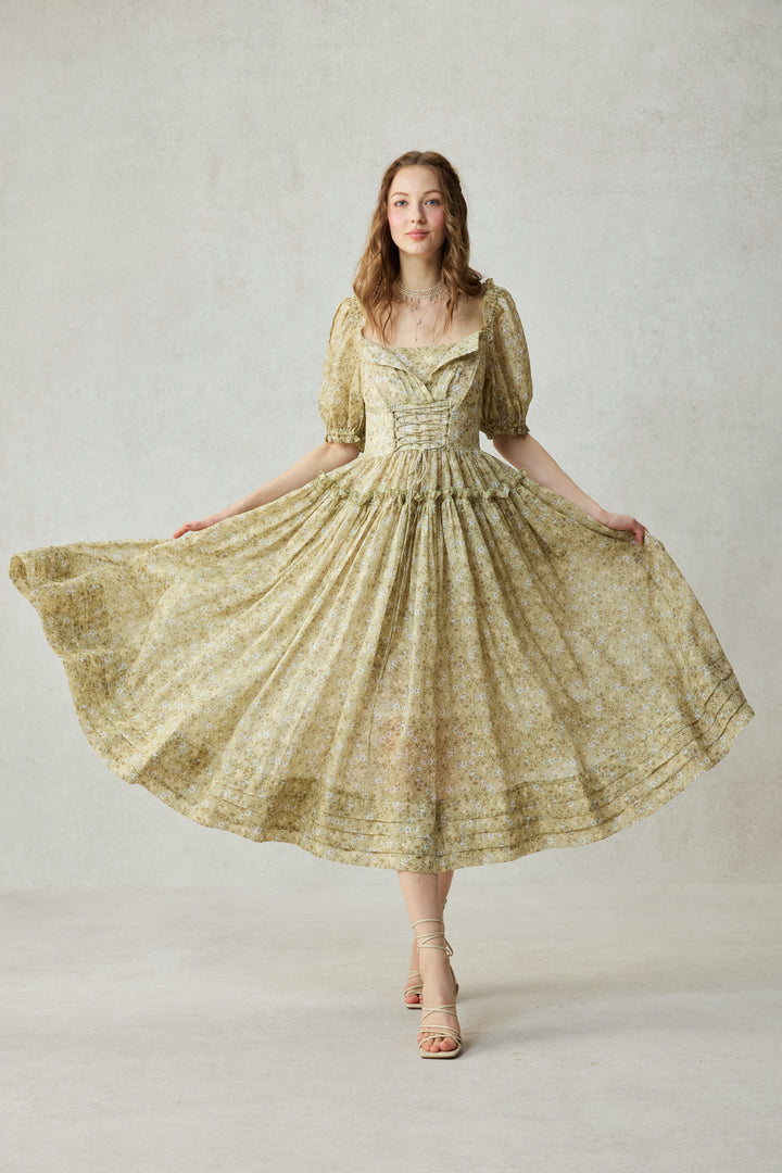 Julia 35 | Floral linen dress