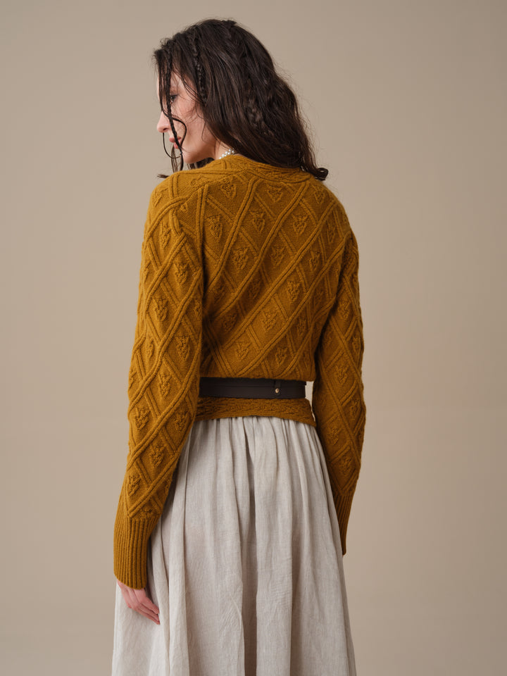 Flurry 17 | 100% Wool Sculptured Knitwear Cardigan