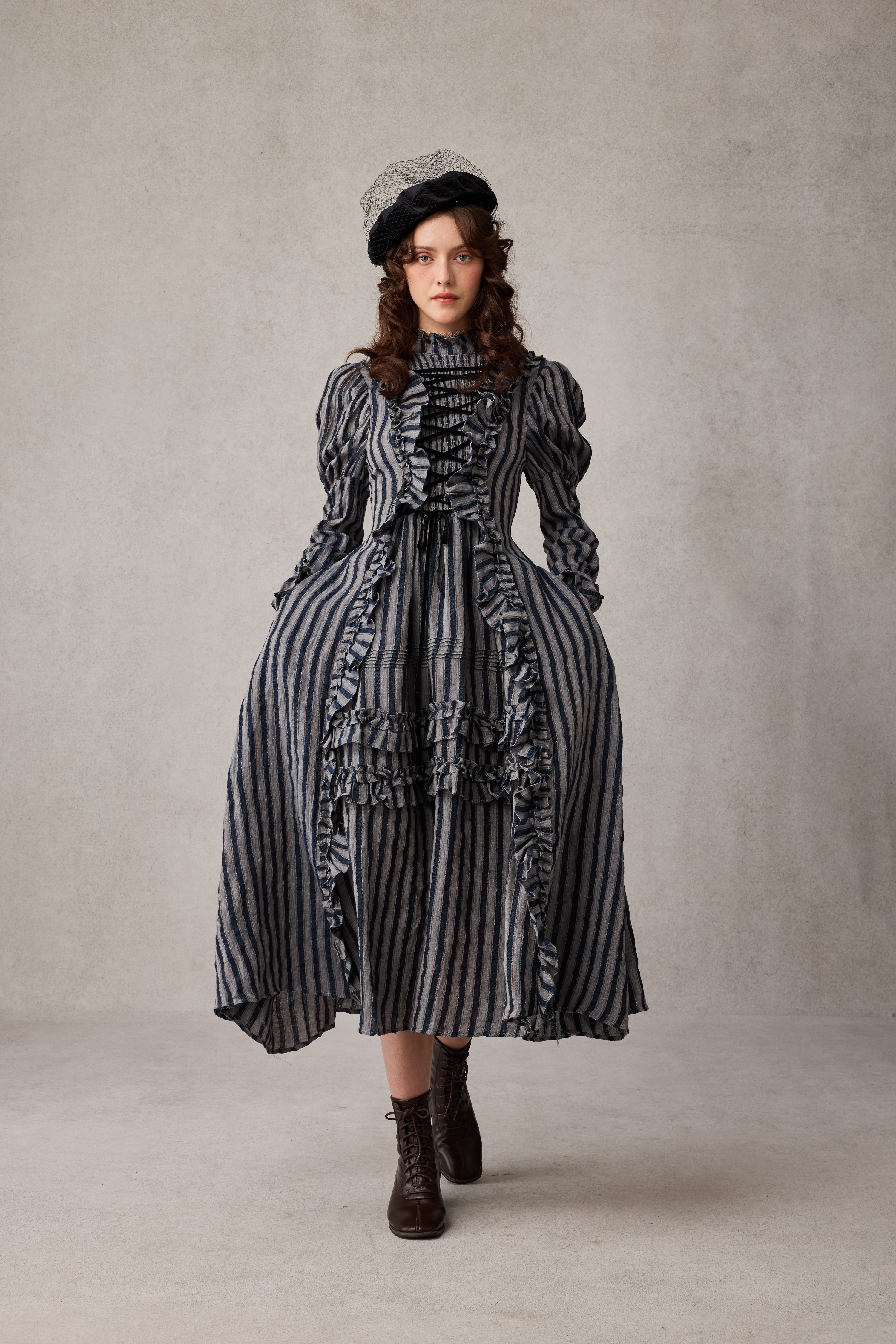 Elizabeth 15 | Victorian Linen Dress – Linennaive