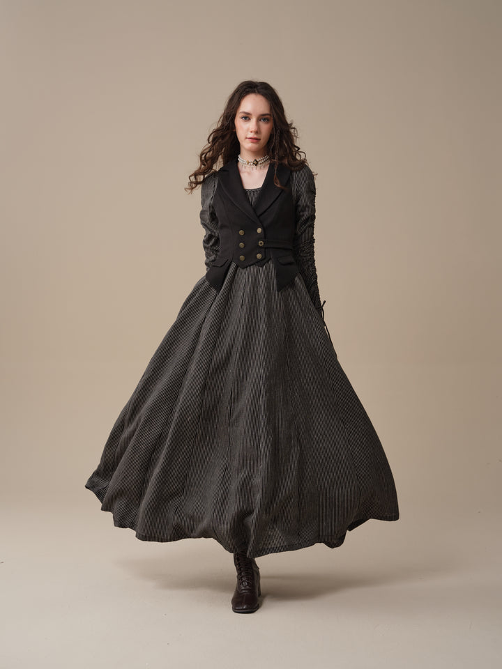 Crystal 17 | Victorian maxi linen dress