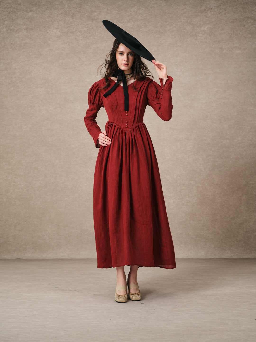 Madder 05 | Tailored Linen Corset Dress