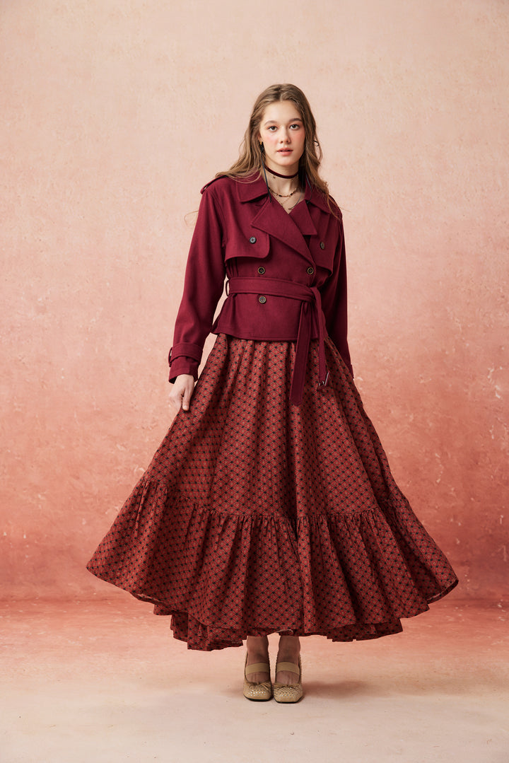 Moira 21 | 100% wool cropped trench coat