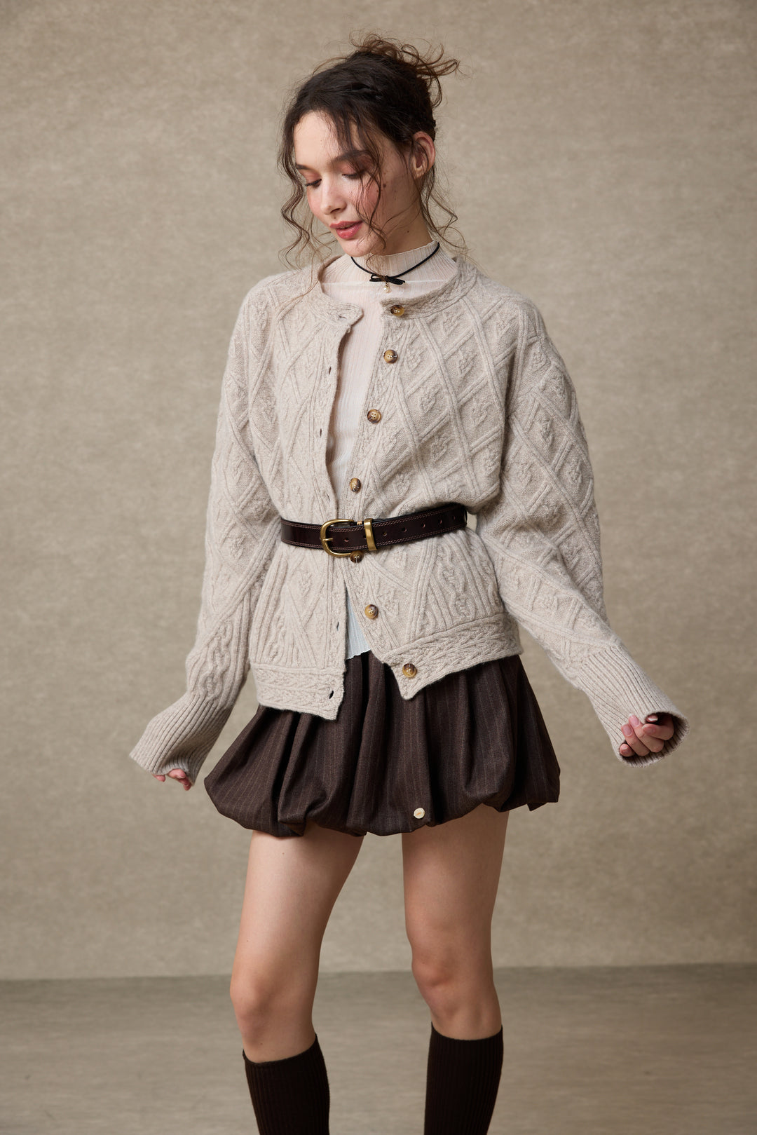 Flurry 17 | 100% Wool Sculptured Knitwear Cardigan