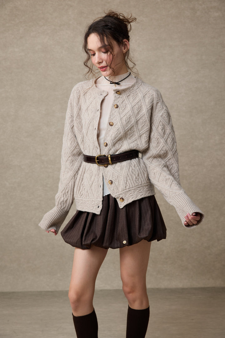 Flurry 17 | 100% Wool Sculptured Knitwear Cardigan