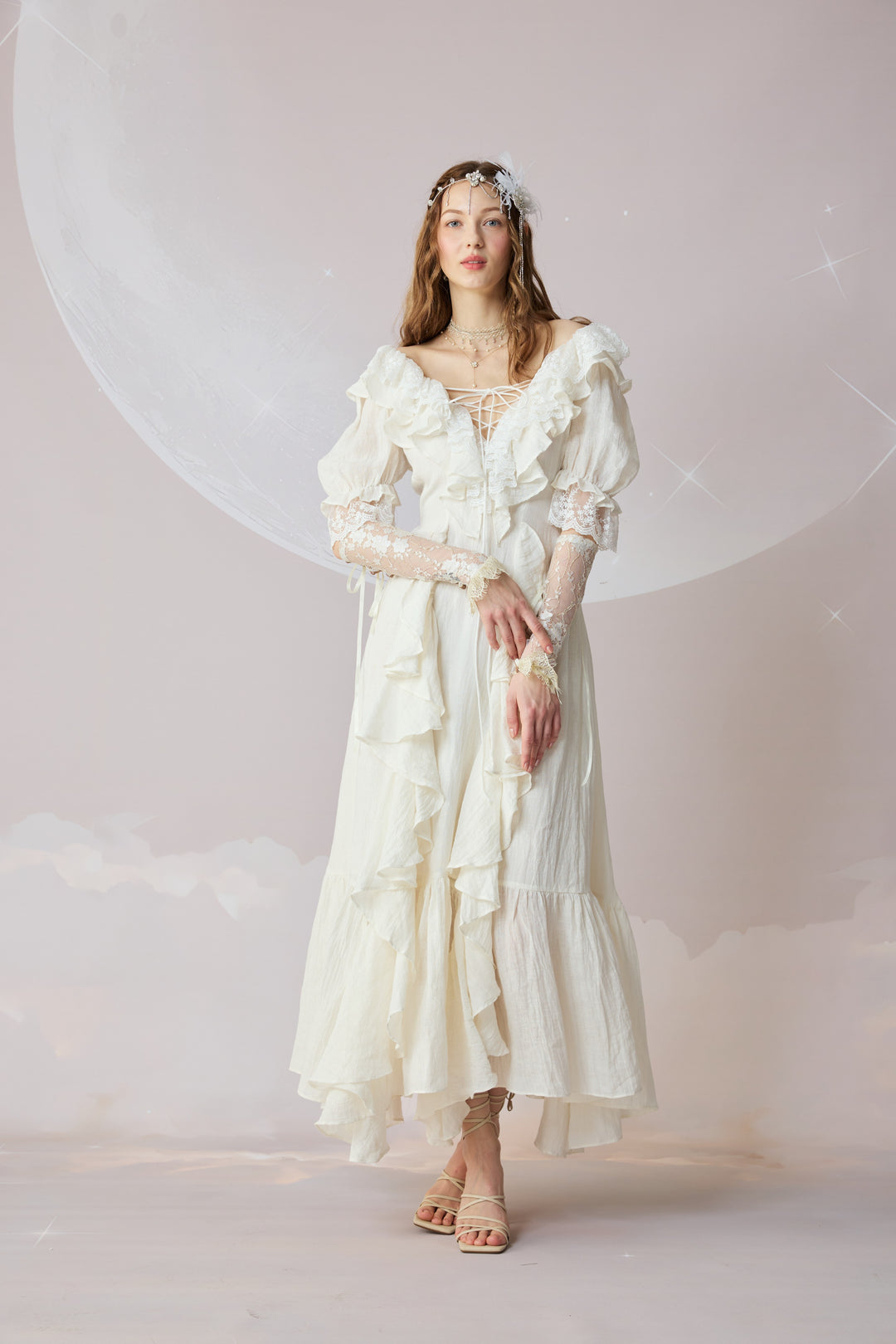 Dewdrops 16 | Maxi Linen Dress Gown Linennaive Dewdrops 16 | Maxi Linen Dress Gown Linennaive