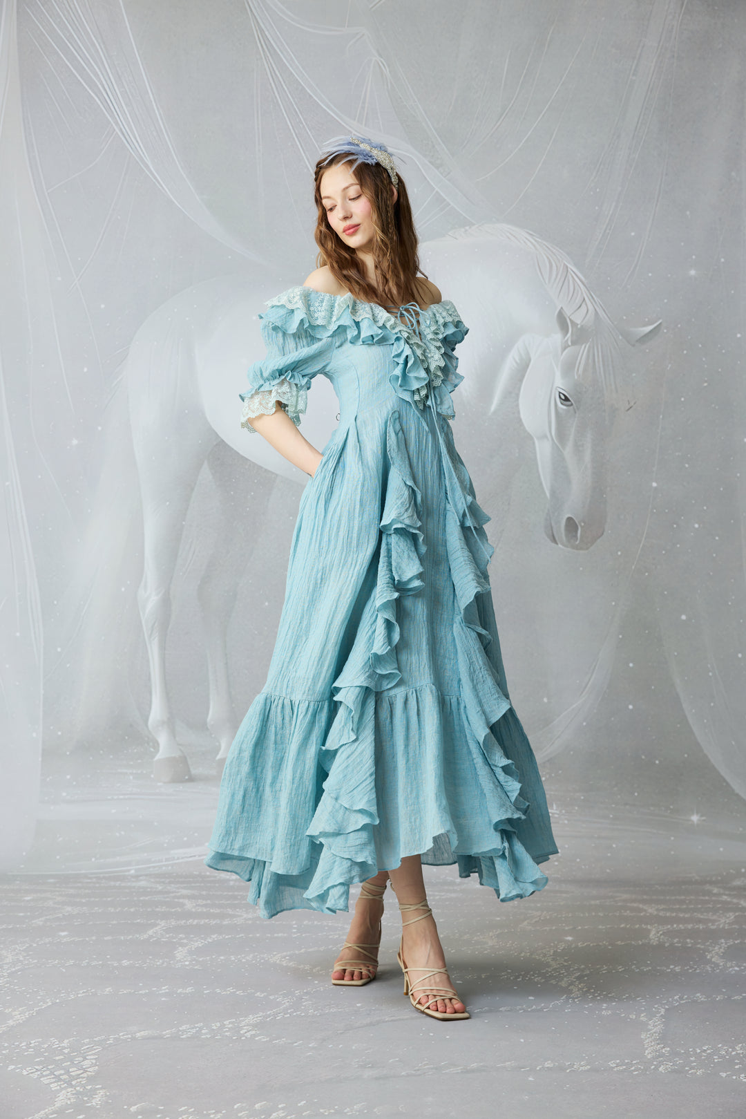 Dewdrops 16 | Maxi Linen Dress Gown