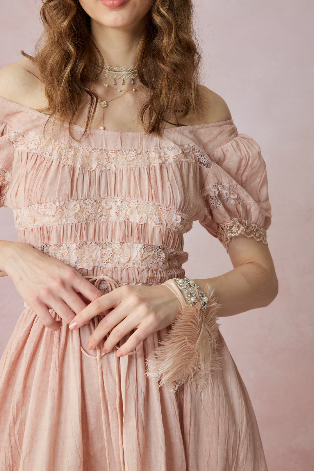 Dawn 17 | Lace Linen Dress Gown