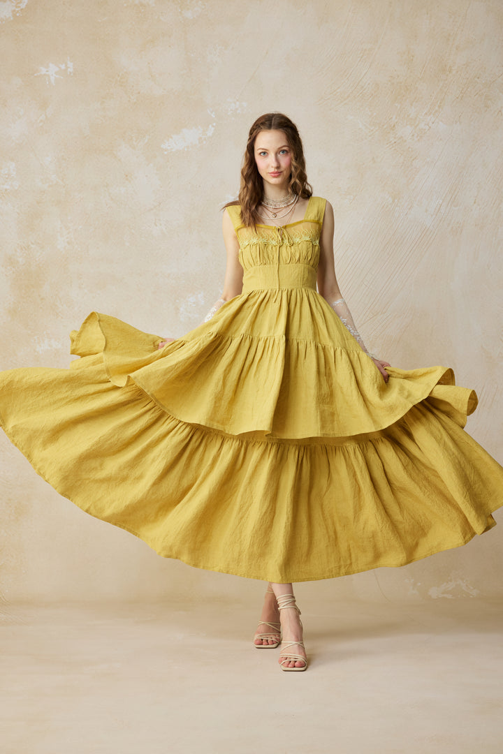 Amélia 29 |Victorian linen dress & skirt （2 pieces)