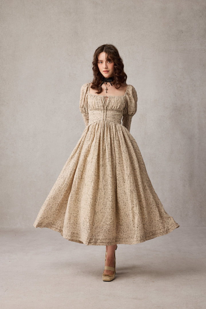 Paisley 11 | Elegant Floral Linen Dress