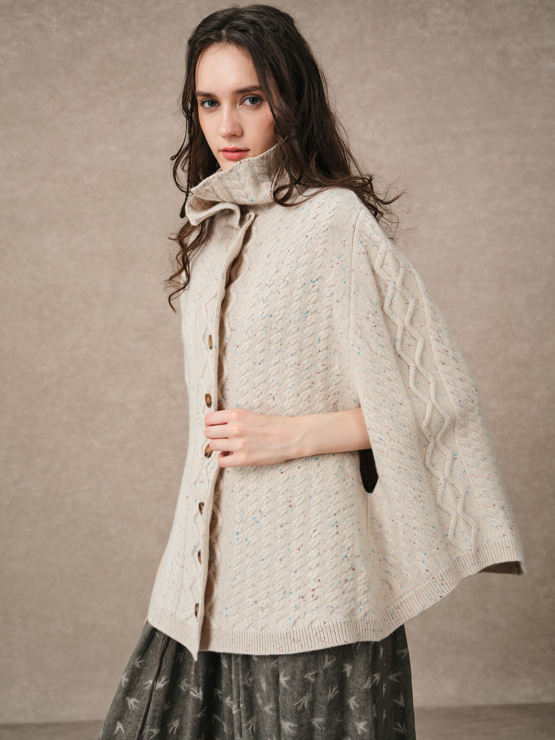 Fleece Cloud | Oversized 100% Wool Knit Poncho