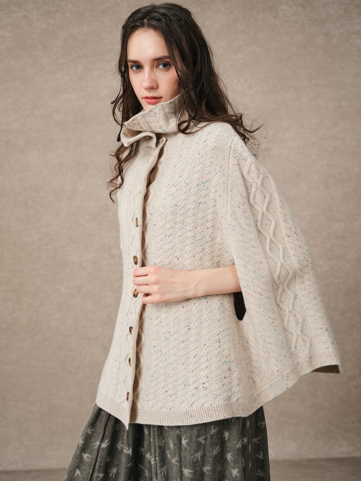 Fleece Cloud | Oversized 100% Wool Knit Poncho