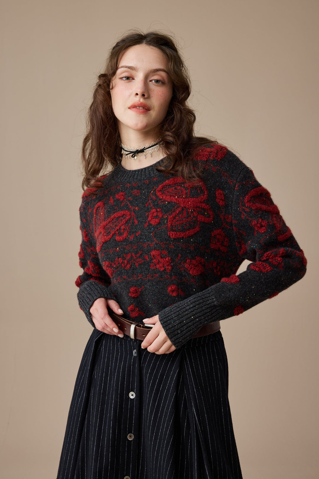 Nutcracker 24 |100% Wool Floral Jumper Sweater