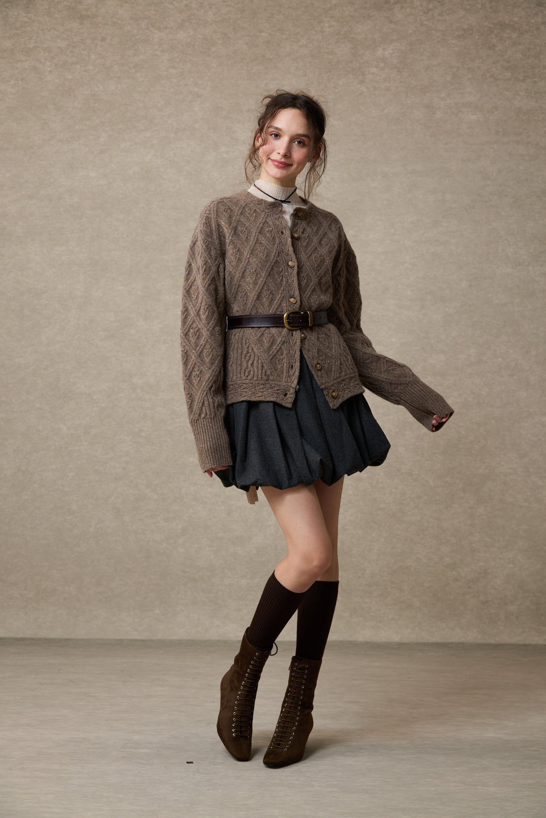 Flurry 17 | 100% Wool Sculptured Knitwear Cardigan