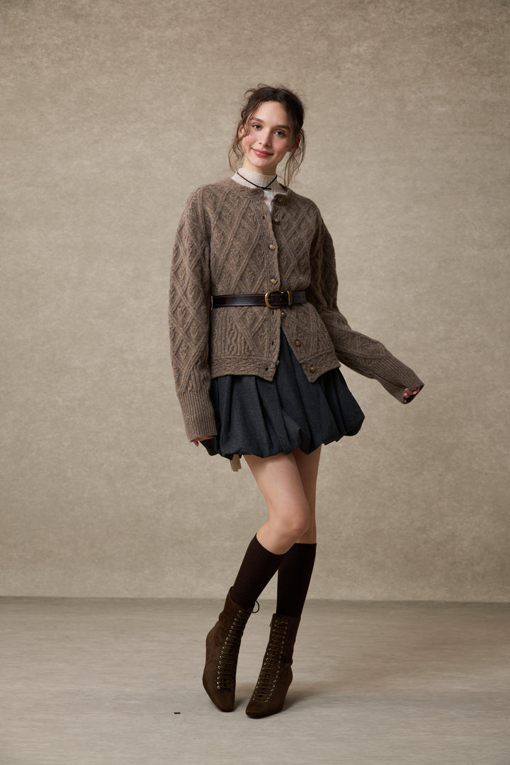 Flurry 17 | 100% Wool Sculptured Knitwear Cardigan