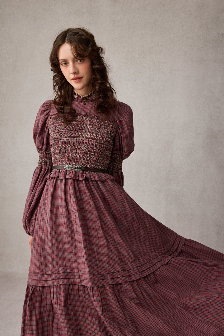 Jane 33 |Edward Smocking Linen Dress Chemise