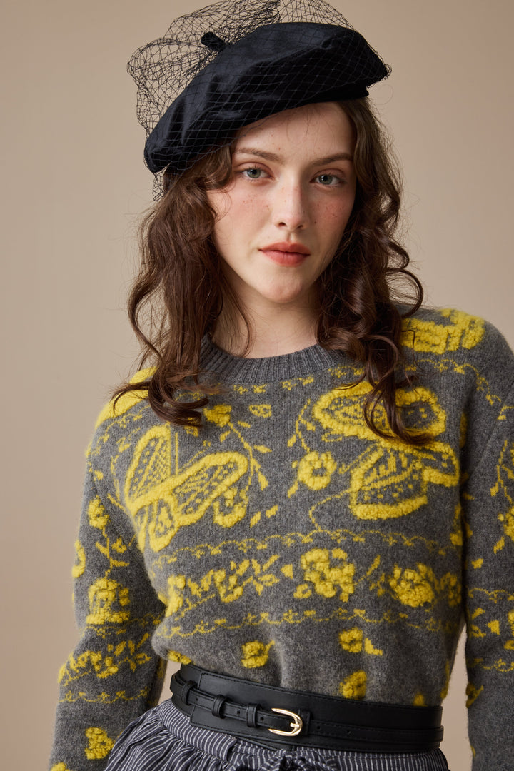 Nutcracker 24 |100% Wool Floral Jumper Sweater